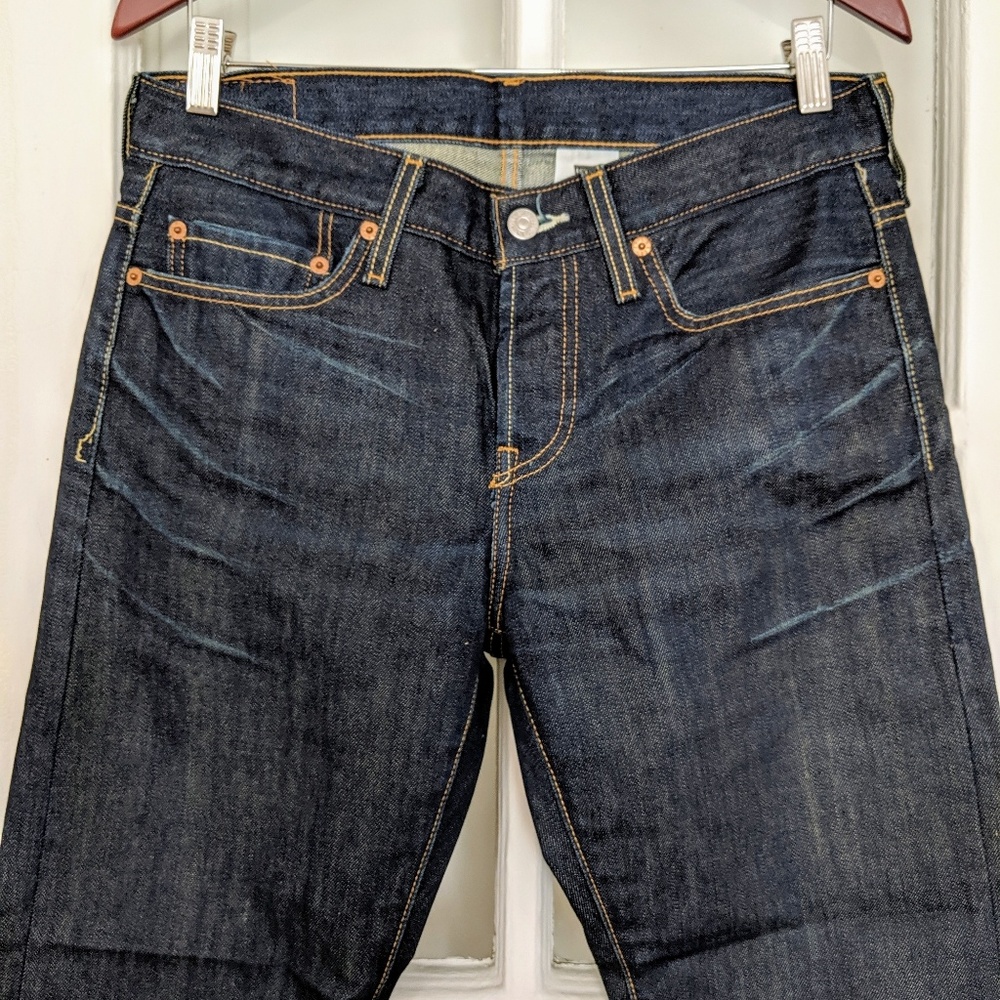 LEVI'S 501 straight leg dark blue jeans, 28x32
